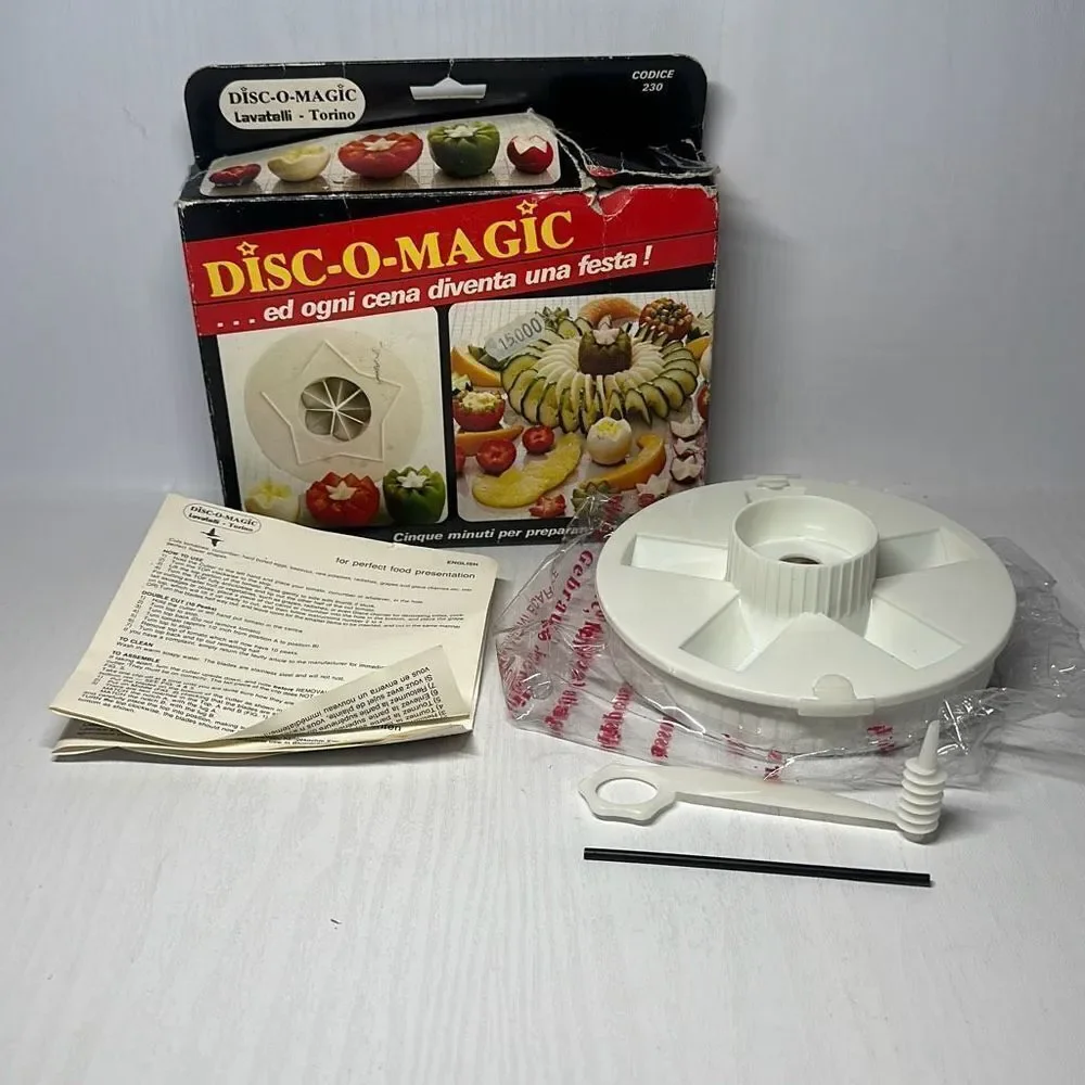 Vintage Disco Magic Lavatelli‎ Torino Fruit Vegetable Slicer Food Presentation